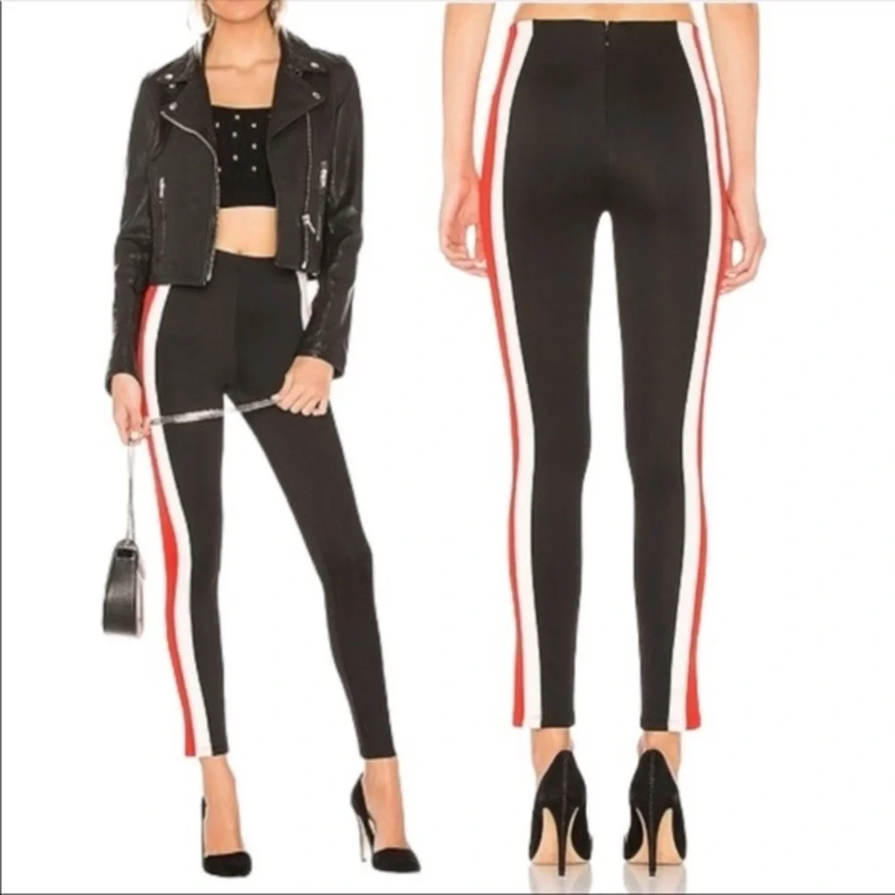 Revolve Lovers + Friends Page Side Stripe Track Pants High Waist Size Medium - Picture 3 of 14